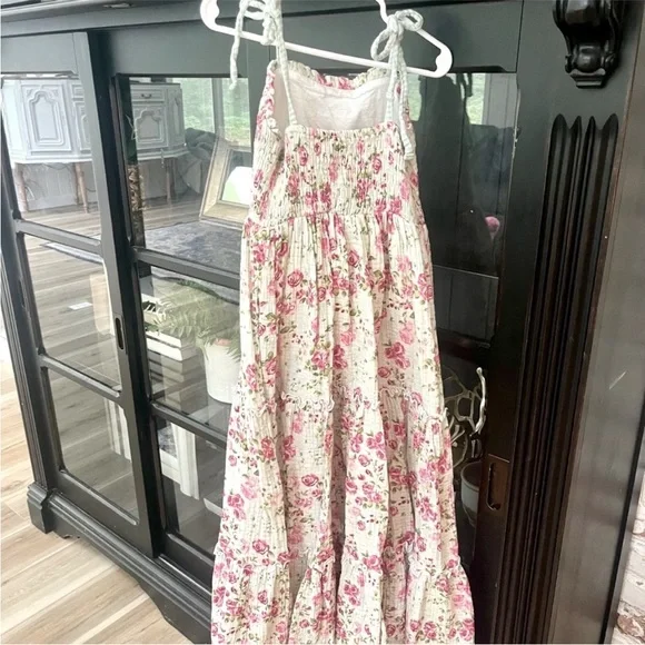 Sweet Honey Floral Maxi Dress. Girl’s Sz-8Y Pink | Ivory | Green EUC - Picture 5 of 6